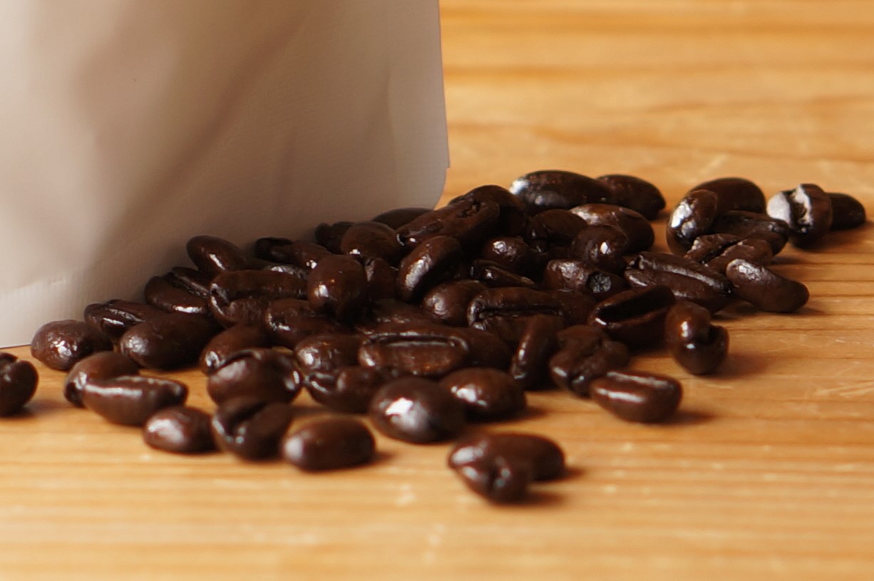 ロックブレンドコーヒー豆の色